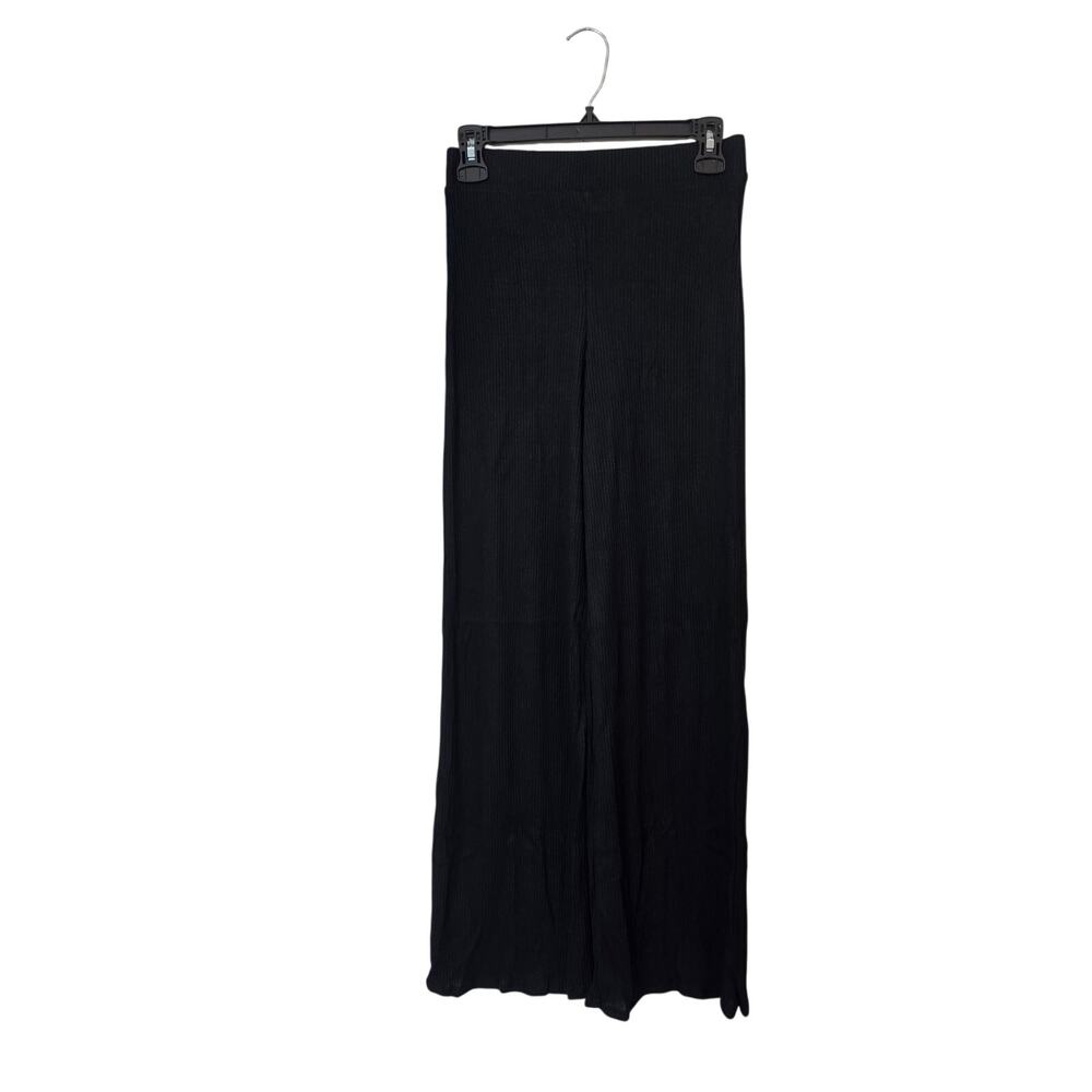 Boutique Black ribbed festival or beach pants - very soft / Made with Love